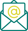 Email communication icon representing client support and audit reporting services